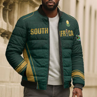Custom South Africa 2026 World Football Bomber Puffer Jacket Bafana Bafana Woza