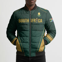 Custom South Africa 2026 World Football Bomber Puffer Jacket Bafana Bafana Woza
