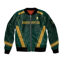 Custom South Africa 2026 World Football Sleeve Zip Bomber Jacket Bafana Bafana Woza