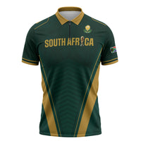 Custom South Africa 2026 World Football Zipper Polo Shirt Bafana Bafana Woza
