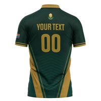 Custom South Africa 2026 World Football Zipper Polo Shirt Bafana Bafana Woza