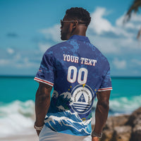 Custom Cape Verde 2026 World Football Hawaiian Shirt Blue Sharks Come On