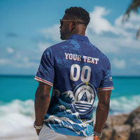 Custom Cape Verde 2026 World Football Hawaiian Shirt Blue Sharks Come On LT01