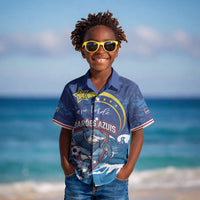 Custom Cape Verde 2026 World Football Kid Hawaiian Shirt Blue Sharks Come On