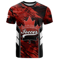 Personalised Canada Soccer T Shirt Canadian Maple Sporty Style - Wonder Print Shop