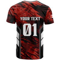 Personalised Canada Soccer T Shirt Canadian Maple Sporty Style - Wonder Print Shop