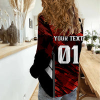 Personalised Canada Soccer Women Casual Shirt Canadian Maple Sporty Style - Wonder Print Shop