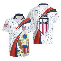 United States Soccer Hawaiian Shirt USA Coat Of Arms Sporty Style - Wonder Print Shop