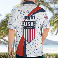 United States Soccer Hawaiian Shirt USA Coat Of Arms Sporty Style - Wonder Print Shop