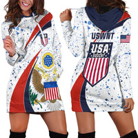 United States Soccer Hoodie Dress USA Coat Of Arms Sporty Style - Wonder Print Shop
