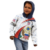 United States Soccer Kid Hoodie USA Coat Of Arms Sporty Style - Wonder Print Shop