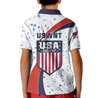 United States Soccer Kid Polo Shirt USA Coat Of Arms Sporty Style - Wonder Print Shop