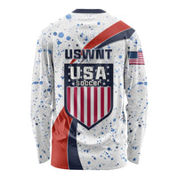 United States Soccer Long Sleeve Shirt USA Coat Of Arms Sporty Style LT01