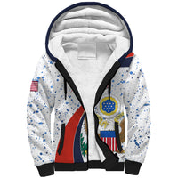 United States Soccer Sherpa Hoodie USA Coat Of Arms Sporty Style - Wonder Print Shop