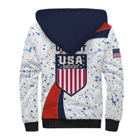 United States Soccer Sherpa Hoodie USA Coat Of Arms Sporty Style - Wonder Print Shop
