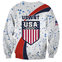 United States Soccer Sweatshirt USA Coat Of Arms Sporty Style - Wonder Print Shop
