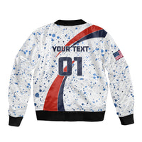Personalised United States Soccer Bomber Jacket USA Coat Of Arms Sporty Style - Wonder Print Shop
