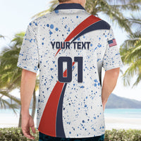 Personalised United States Soccer Hawaiian Shirt USA Coat Of Arms Sporty Style - Wonder Print Shop