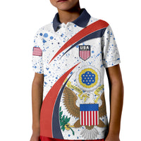 Personalised United States Soccer Kid Polo Shirt USA Coat Of Arms Sporty Style - Wonder Print Shop