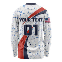 Personalised United States Soccer Long Sleeve Shirt USA Coat Of Arms Sporty Style LT01
