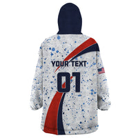 Personalised United States Soccer Wearable Blanket Hoodie USA Coat Of Arms Sporty Style - Wonder Print Shop