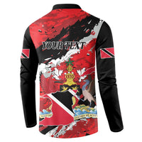 Personalized Trinidad And Tobago Scarlet Ibis Button Sweatshirt Special Stylized - Wonder Print Shop