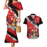 Personalized Trinidad And Tobago Scarlet Ibis Couples Matching Mermaid Dress and Hawaiian Shirt Special Stylized - Wonder Print Shop