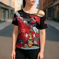 Personalized Trinidad And Tobago Scarlet Ibis Cross Shoulder Shirt Special Stylized - Wonder Print Shop