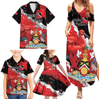 Personalized Trinidad And Tobago Scarlet Ibis Family Matching Summer Maxi Dress and Hawaiian Shirt Special Stylized - Wonder Print Shop