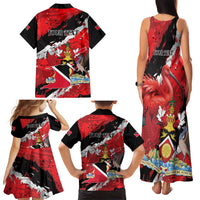 Personalized Trinidad And Tobago Scarlet Ibis Family Matching Tank Maxi Dress and Hawaiian Shirt Special Stylized - Wonder Print Shop