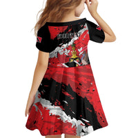 Personalized Trinidad And Tobago Scarlet Ibis Kid Short Sleeve Dress Special Stylized - Wonder Print Shop