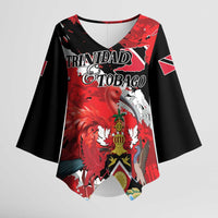 Personalized Trinidad And Tobago Scarlet Ibis Kimono Sleeve Blouse Special Stylized - Wonder Print Shop