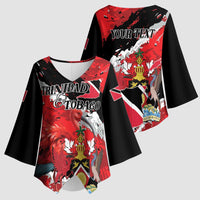 Personalized Trinidad And Tobago Scarlet Ibis Kimono Sleeve Blouse Special Stylized - Wonder Print Shop