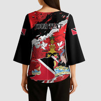 Personalized Trinidad And Tobago Scarlet Ibis Kimono Sleeve Blouse Special Stylized - Wonder Print Shop