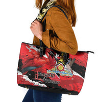 Trinidad And Tobago Scarlet Ibis Leather Tote Bag Special Stylized - Wonder Print Shop