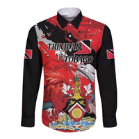 Personalized Trinidad And Tobago Scarlet Ibis Long Sleeve Button Shirt Special Stylized - Wonder Print Shop