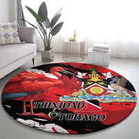 Trinidad And Tobago Scarlet Ibis Round Carpet Special Stylized - Wonder Print Shop
