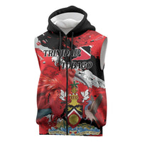 Personalized Trinidad And Tobago Scarlet Ibis Sleeveless Zip Hoodie Special Stylized - Wonder Print Shop