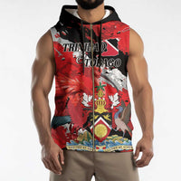 Personalized Trinidad And Tobago Scarlet Ibis Sleeveless Zip Hoodie Special Stylized - Wonder Print Shop