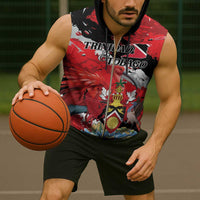 Personalized Trinidad And Tobago Scarlet Ibis Sleeveless Zip Hoodie Special Stylized - Wonder Print Shop