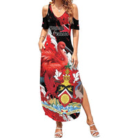 Personalized Trinidad And Tobago Scarlet Ibis Summer Maxi Dress Special Stylized - Wonder Print Shop