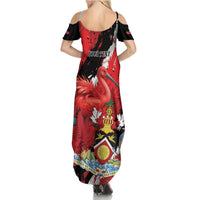 Personalized Trinidad And Tobago Scarlet Ibis Summer Maxi Dress Special Stylized - Wonder Print Shop