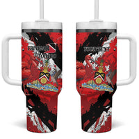 Personalized Trinidad And Tobago Scarlet Ibis Tumbler With Handle Special Stylized - Wonder Print Shop