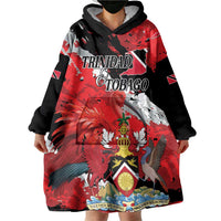 Personalized Trinidad And Tobago Scarlet Ibis Wearable Blanket Hoodie Special Stylized - Wonder Print Shop