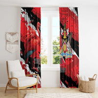 Trinidad And Tobago Scarlet Ibis Window Curtain Special Stylized - Wonder Print Shop