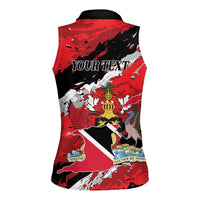 Personalized Trinidad And Tobago Scarlet Ibis Women Sleeveless Polo Shirt Special Stylized - Wonder Print Shop
