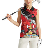 Personalized Trinidad And Tobago Scarlet Ibis Women Sleeveless Polo Shirt Special Stylized - Wonder Print Shop