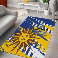 Uruguay 200th Independence Day Area Rug Sol de Mayo Grunge Stylized - Wonder Print Shop