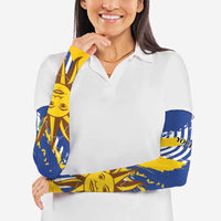 Personalized Uruguay 200th Independence Day Arm Sleeves Sol de Mayo Grunge Stylized - Wonder Print Shop