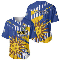 Personalized Uruguay 200th Independence Day Baseball Jersey Sol de Mayo Grunge Stylized - Wonder Print Shop